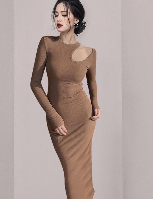 New Style Hollow Out Knitting Slim Dress
