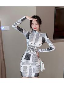 For Sale Slim Letter Paper  Fashion Sexy Dress