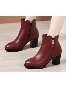 Outlet Sexy Round-toe Thick Flatform High quality Boots