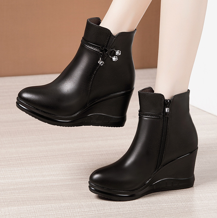 Outlet Sexy round-toe Thick Flatform Fashion Boots