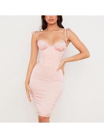 Outlet hot style sexy party wear soft high-waist backless tube dress
