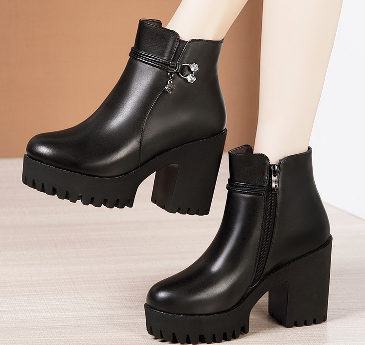Outlet Water proof Thick Flatform High heels Boots