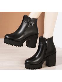 Outlet Water proof Thick Flatform High heels Boots