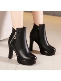 Outlet Birtish style Thick Flatform High heels Boots
