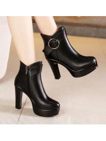 Outlet Elegant ladies Thick Flatform High heels Boots