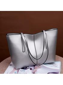 Outlet Vintage large capacity matching Pu leather single shoulder bag for women