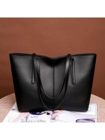 Outlet Vintage large capacity matching Pu leather single shoulder bag for women