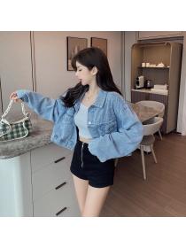 Hot selling Unique style Loose Matching Denim jacket 
