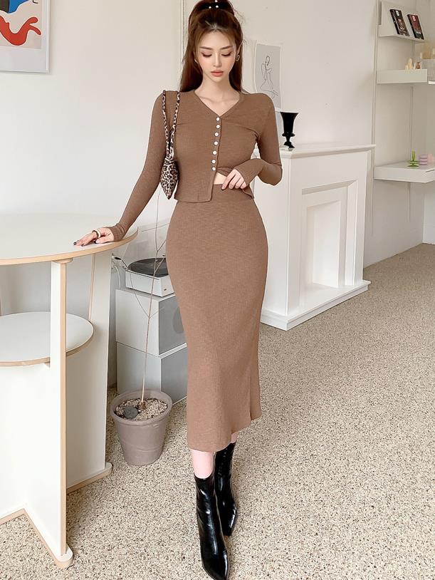 On Sale Pure Color Knitting Slim Fashion Suits