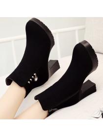 Outlet Autumn and winter new ankle boots/ high heel thick waterproof platform British Martin boots for women