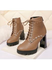  Outlet Sexy Poe-toe Thick Flatform High heels Boots