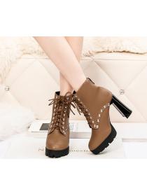  Outlet Sexy Poe-toe Thick Flatform High heels Boots