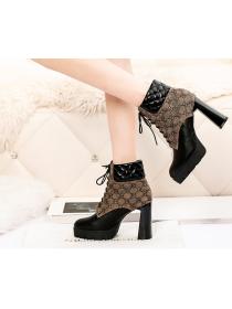 Outlet sexy show skinny high heel thick heel ankle boots Martin boots 