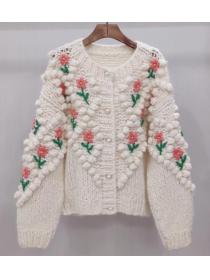 Outlet Floral Fashion Knitting Cardigans
