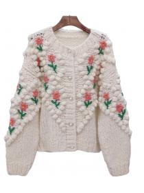 Outlet Floral Fashion Knitting Cardigans