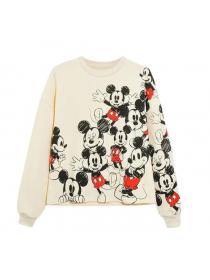 Outlet Women's Autumn new Cute cartoon printed Loose Hoodies