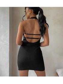 Outlet Hot style Sexy nightclub Hlater neckline Backless Hip-full dress 