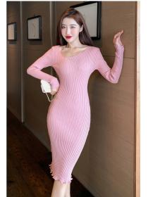 Outlet Temperament slim knitted package hip dress for women