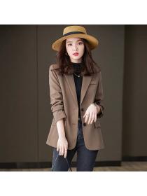 Outlet British style tops brown coat for women