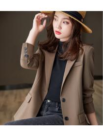 Outlet British style tops brown coat for women