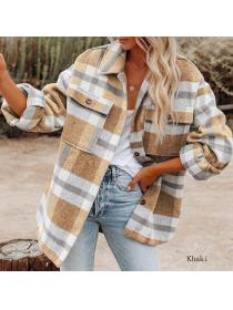 Outlet The new plaid button-down flannel coat for fall/winter