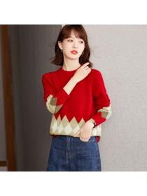 Outlet Western style knitted bottoming shirt for women