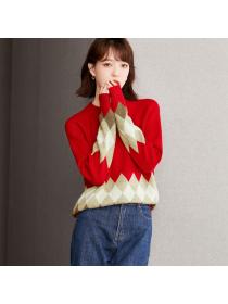 Outlet Western style knitted bottoming shirt for women