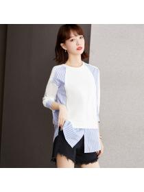 Outlet Minority splice tops autumn quality hoodie for women