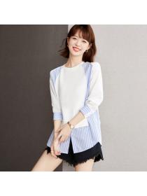 Outlet Minority splice tops autumn quality hoodie for women