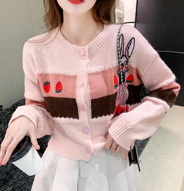 On Sale Lovely Printing Knitting Fashion Coat