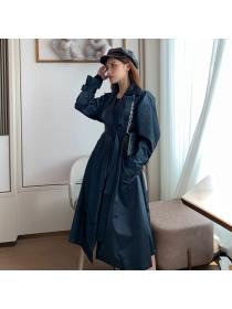 Outlet Fashion autumn coat frenum exceed knee windbreaker for women