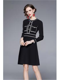 Outlet Autumn and winter dress sweater dress for women
