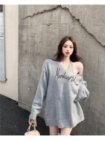 Outlet Loose knitted tops printing spicegirl sweater for women