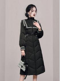 Korean Style Long Show Waist Nobel Coat 