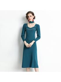 Outlet Long sleeve fashion commuting dress autumn slim sweater