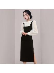 Outlet Doll collar autumn and winter Korean style dress