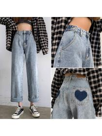Outlet Vintage style High waist Matching Jeans