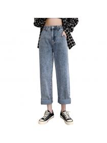 Outlet Vintage style High waist Matching Jeans 