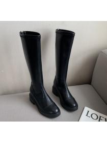 Outlet Winter Cool Round-toe Thick Flatform Zipper High Boots