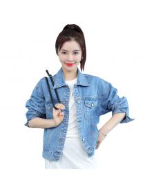 Outlet Koeran fashion Hoodieds Loose-fitting Embroideried Denim jacket 