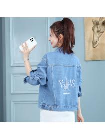 Outlet Koeran fashion Hoodieds Loose-fitting Embroideried Denim jacket 
