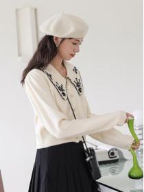 On Sale Doll Collars Fashion Knitting Top 