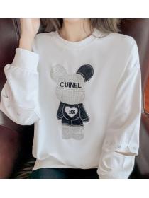 Discount Lovely Printing Loose Fashion Hoodies 