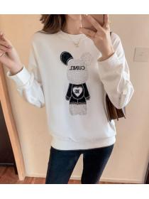 Discount Lovely Printing Loose Fashion Hoodies 