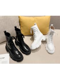 Outlet The new Matching British style platform medium boot ankle boot