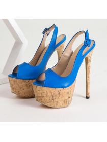 Outlet Chic Italian style plain face color sandals with high heels