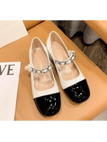 Outlet Summer style Pearl chain  Retro chunky  bottom shoes for women