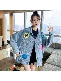 Outlet New style Korean fashion Casual Matching Denin jacket 