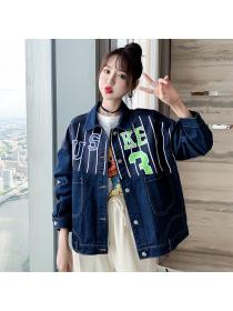 Outlet Autumn new Loose Korea style Fashion Denim jacket