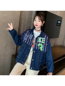Outlet Autumn new Loose Korea style Fashion Denim jacket  